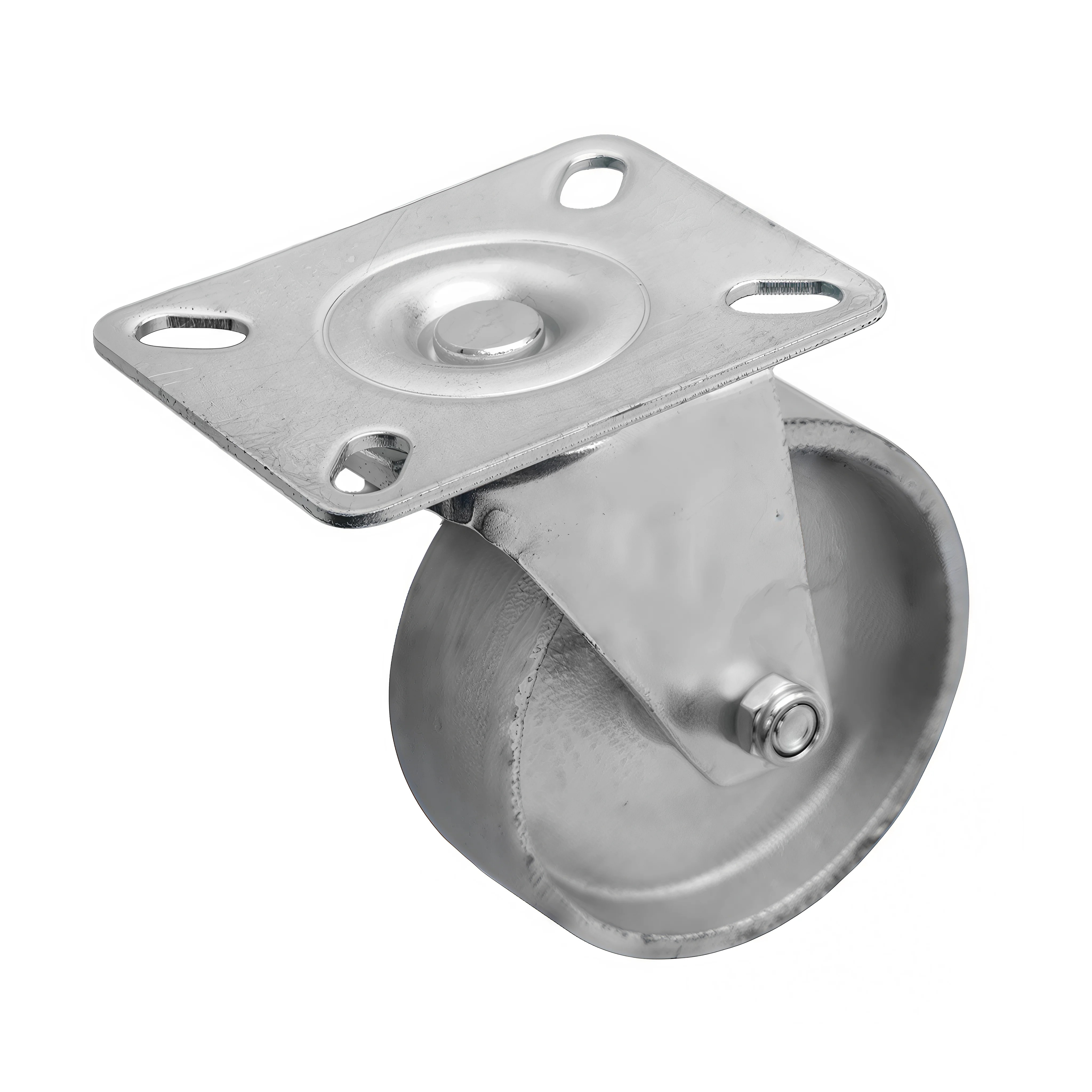 SCss 42 - Большегрузное чугунное колесо без резины 100 мм (поворот., площадка, светл. обод.)