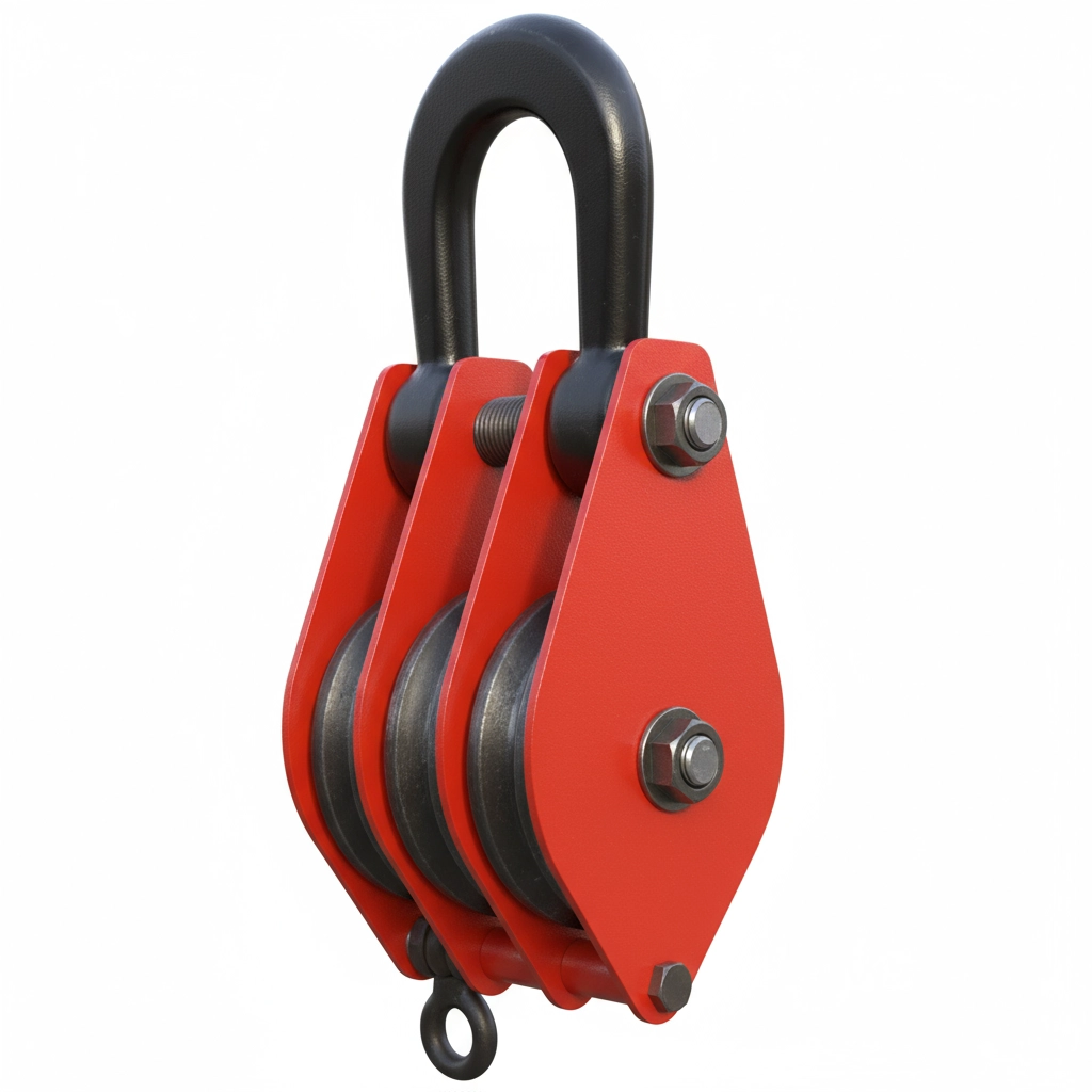 Блок монтажный трехрольный с ушком (проушиной) 5 т 3 ролика
