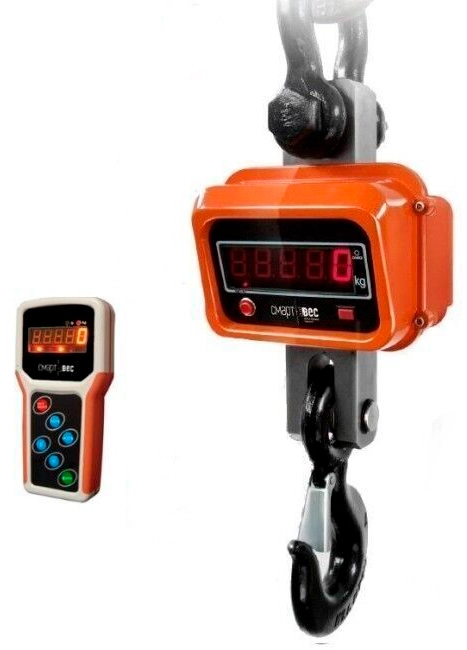 Весы крановые электронные ВК 5т с инд. на пульте (сменный аккум.) + поверка