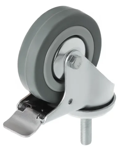 SCtgb 93(12) - Аппаратное колесо 75 мм (болт - 12, поворотн., тормоз, подш. скольж.)