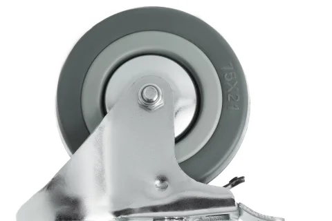 SCtgb 93(12) - Аппаратное колесо 75 мм (болт - 12, поворотн., тормоз, подш. скольж.)