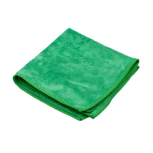 Салфетка из микрофибры пушистая, размер 30x30см, плотность 380г/м2, цвет зеленый - AS380G3030